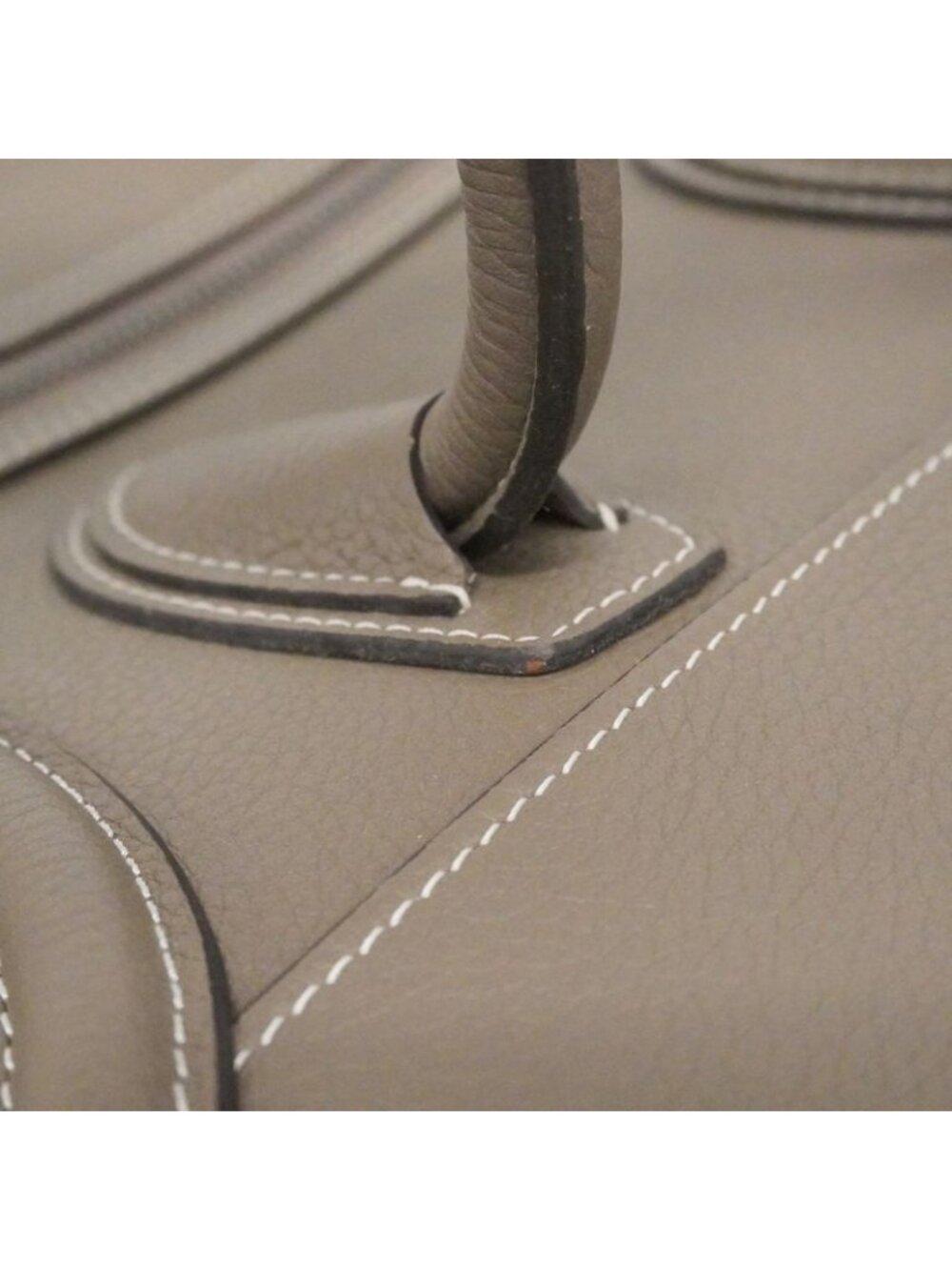 Celine Handbag Langue Leather Gray Silver - Picture 8 of 9